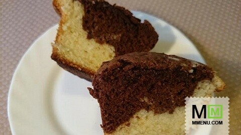 Мраморный кекс с шоколадом.