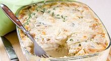 Рецепт - Картофельная запеканка с грибами и горгонзолой