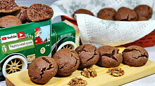 Рецепт - Шоколадное печенье с орехами 