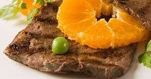 Рецепт - Печенка <nobr>по-японски</nobr> с мандаринами