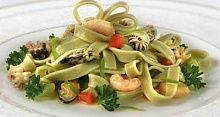 Рецепт - Лапша с морепродуктами