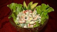 Рецепт - Салат авокадо с креветками