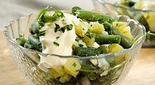 Рецепт - Салат из зеленой фасоли с картофелем
