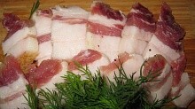 Рецепт - Сало соленое с чесноком и приправами