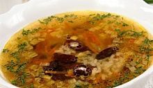 Рецепт - Суп с фасолью и рисом
