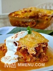 Приготовление блюда по рецепту - Лазанья из капусты с мясом и грибами. Шаг 11