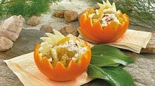 Рецепт - Десерт в апельсиновых чашечках