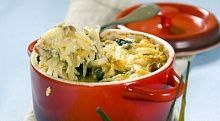 Рецепт - Картофельная бабка с грудинкой и грибами