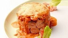 Рецепт - Лосось, запеченный с креветками