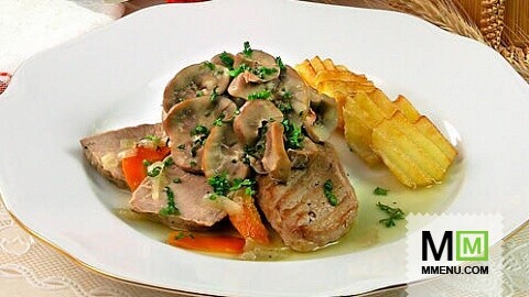 Свинина, тушенная с почками Свинина, тушенная с почками