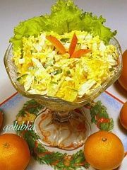 Приготовление блюда по рецепту - салат "Курица в апельсине". Шаг 8