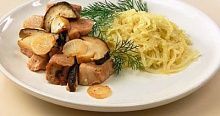 Рецепт - Свинина, запеченная с грибами