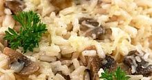 Рецепт - Рис с шампиньонами
