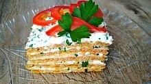 Рецепт - Шикарный мясной торт с брынзой и зеленью