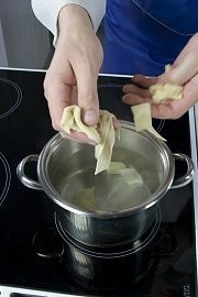 Приготовление блюда по рецепту - Паста с гусем в сливочном соусе. Шаг 4