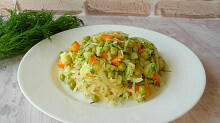 Рецепт - Постный салат с квашеной капустой, по вкусу напоминает винегрет