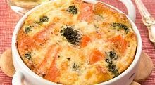 Рецепт - Омлет с копченой рыбой и брокколи