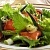 Салат с зеленью и копченым лососем
