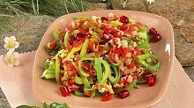 Рецепт - Салат из лука-порея с гранатом