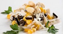 Рецепт - Салат с грибами и оливками