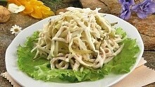 Рецепт - Закуска из кальмаров с курицей