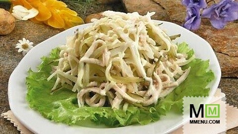 Закуска из кальмаров с курицей Закуска из кальмаров с курицей