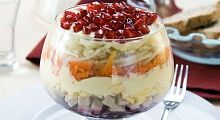 Рецепт - Салат с зернами граната