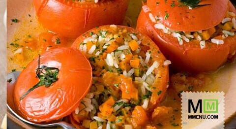 Помидоры, фаршированные овощами и рисом Помидоры, фаршированные овощами и рисом