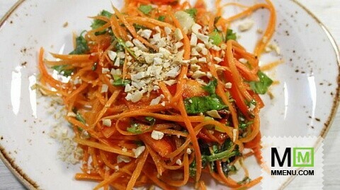 Морковный салат с кинзой и ароматной заправкой