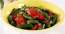 Рецепт - Стручковая фасоль с помидорами
