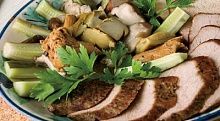 Рецепт - Закуска из говядины с грибами и овощами