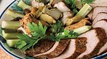 Рецепт - Закуска из говядины с грибами и овощами