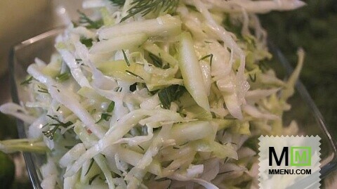Легкий салат за 10 минут из капусты с кабачком. Это Стоит попробовать!