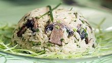 Рецепт - Рис с грибами и сыром