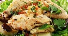 Рецепт - Курица с баклажанами и помидорами