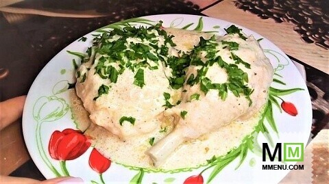 Курица тушеная в сметане и бульоне, ну очень вкусно