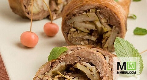 Рулет из гуся с яблоками Рулет из гуся с яблоками