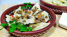 Рецепт - Вареники с грибами и картошкой  